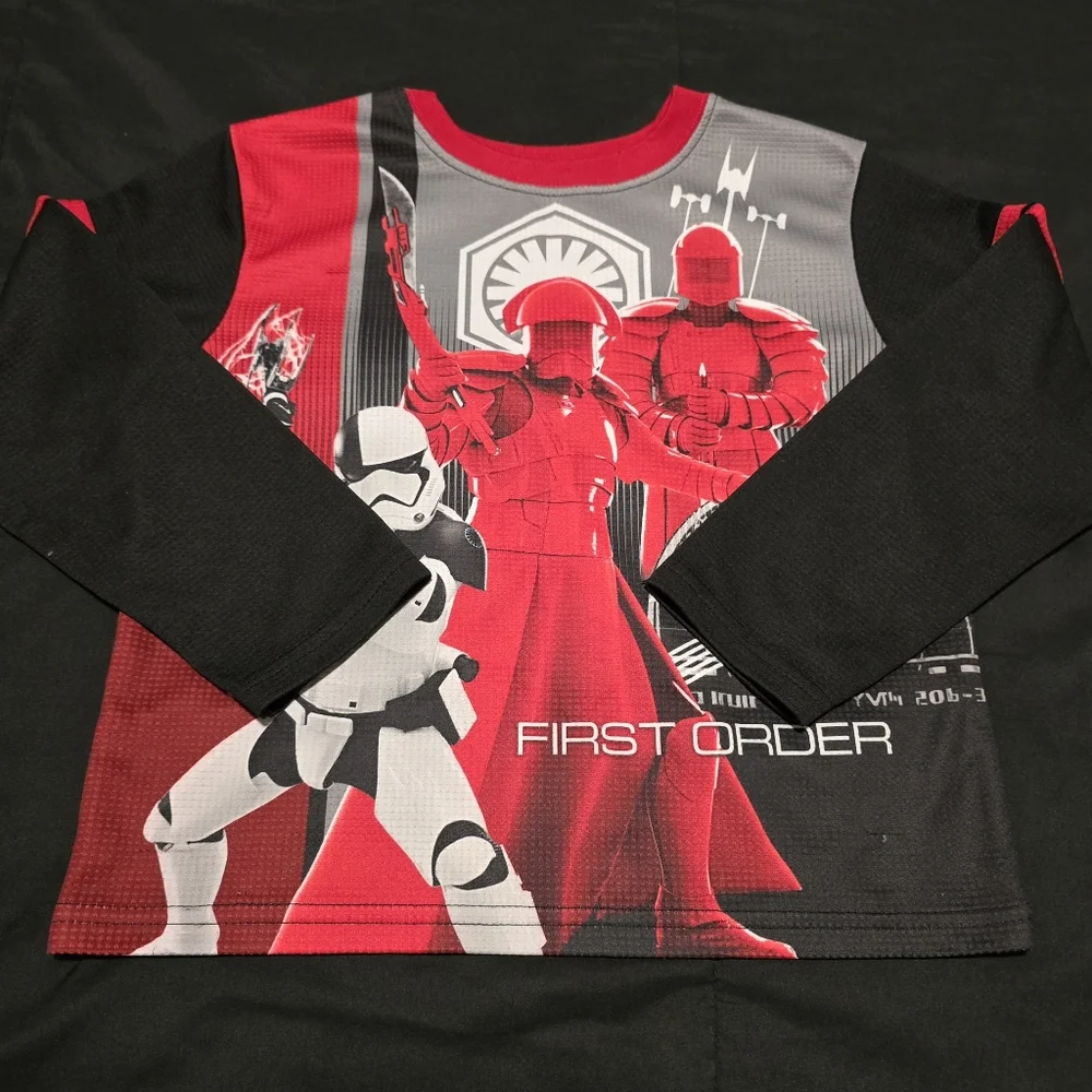 Star Wars Boys 2 Piece‎ Pajamas Set Red Black Size Small 6/7